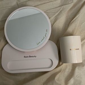 Rare Beauty by Selena Gomez Vanity Mirror and Brush holder.$20 for both